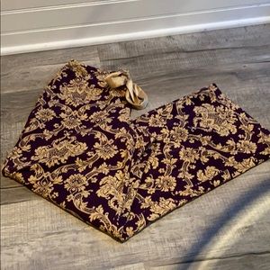 SOMA lounge pants plum and gold. Size M